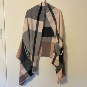J. Crew shawl with arm holes/ poncho style